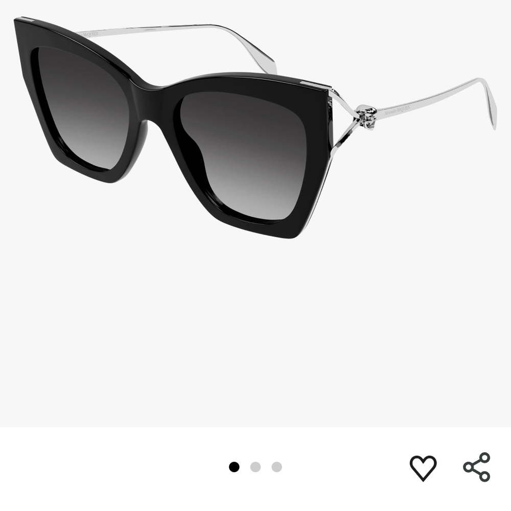 Alexander McQueen Black Sunglasses Made In Italy. AM0375S 001 53/ 19 145 XL - Picture 9 of 11
